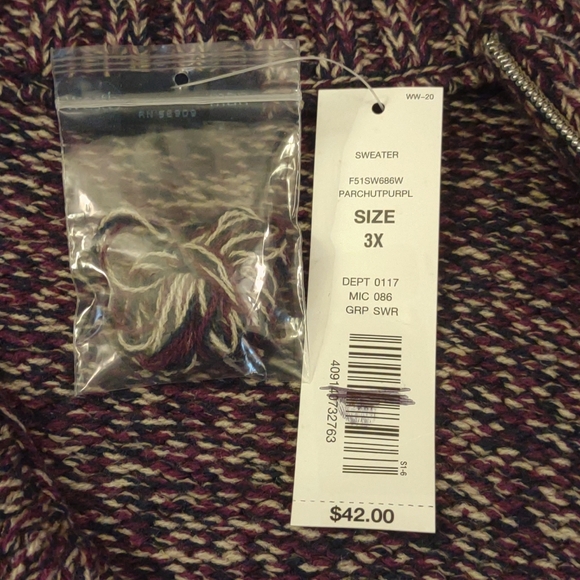 +SZ NWT Sleeveless Purple Knit Vest SZ 3X By Westbound Woman - Picture 7 of 9